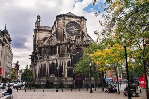 Saint Catherine's Church, Brussels Stock Photos