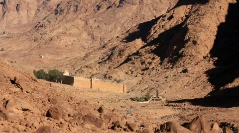 Saint Catherine's Monastery. Sinai Peninsula. Egypt Stock Footage