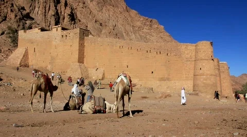 Saint Catherine's Monastery. Sinai Peninsula. Egypt Stock Footage