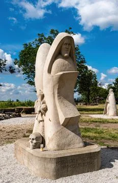 Saint Cyril and Methodius on the pilgrimage hill Naklo near Ratiskovice Stock Photos