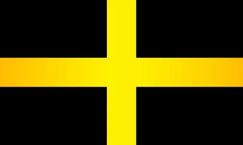 Saint David flag of Wales vector background with gradient Stock Illustration
