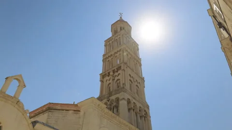 Saint Domnius Cathedral in Split, Croatia Video stock 219955998