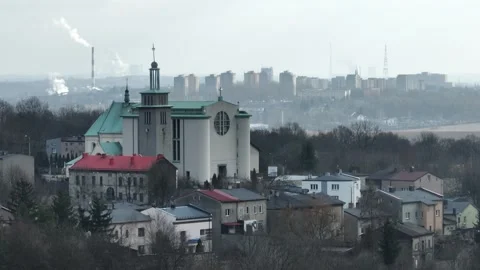 Saint Dorothy's Hill. Dorothy's Hill is located in the Silesian Voivodeship.. Video stock 309953859