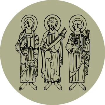 Saint figure Stock Illustration