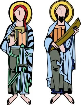 Saint figure Stock Illustration