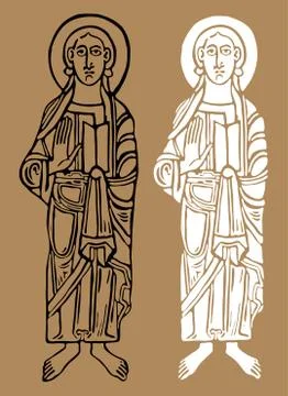 Saint figure Stock Illustration