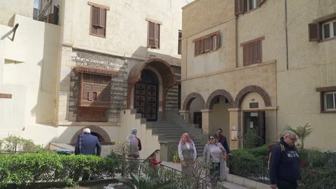 The Saint George's Nunnery located in Coptic Cairo, Egypt Stock Footage 127393688