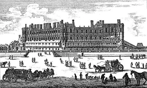 Saint Germain en Laye Castle is a castle complex in the French town of Stock Illustration