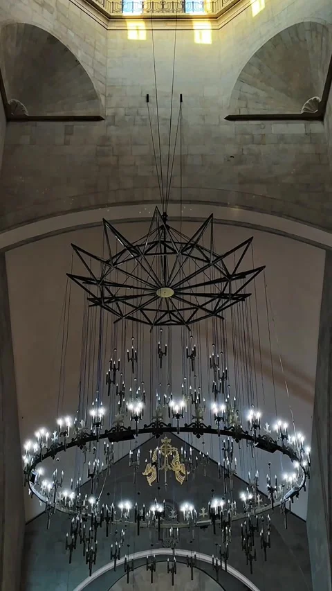 Saint gregory the illuminator cathedral interior, yerevan, armenia Stock Footage 318362508