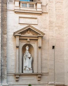 Saint Gregory the Illuminator statue at St. Peter's Basilica Stock Photos
