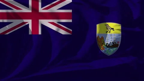 Saint Helena Flag Loop Stock Footage 295749792