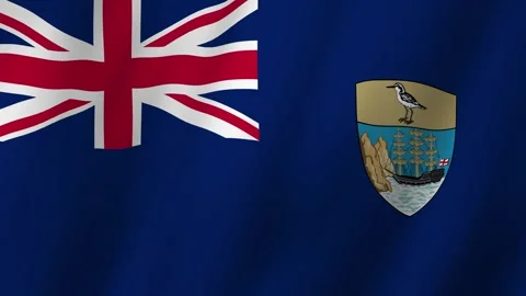 Saint Helena flag waving in the wind Video stock 274479265