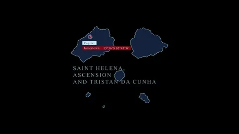 Saint Helena map for infographic animation 库存影片 284464121