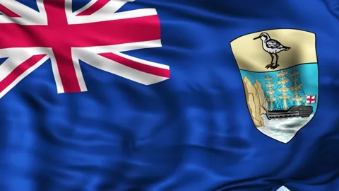 Saint Helena Waving Flag Background Stock Footage 204141509