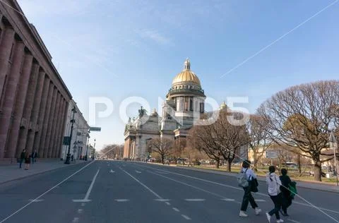 Saint Isaac's Cathedral The largest Russian Orthodox Cathedral in Saint Peter Stock Photos