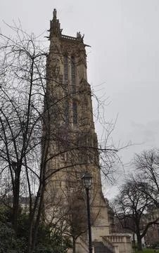 Saint-Jacques (St James's) tower in Paris Stock Photos