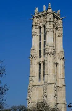 Saint-Jacques Tower, Paris, Stock Photos