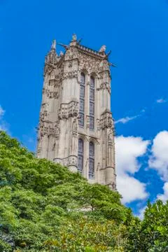 Saint Jacques Tower in Paris Stock Photos