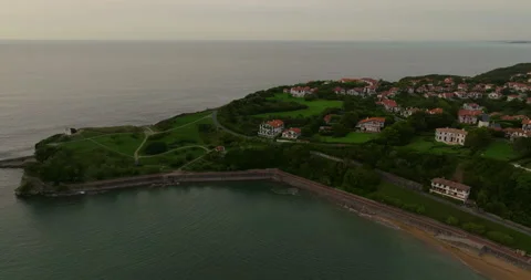 Saint-Jean-de-Luz famous resort fishing port on the Basque coast natural sandy Видео 254357528