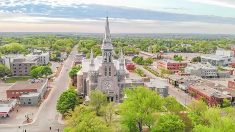 Saint-Jérôme, Quebec- Main Square Stock Footage 140827000
