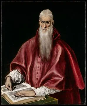 Saint Jerome as Scholar ca. 1610 El Greco (Domenikos Theotokopoulos) Greek .. Stockillustratie