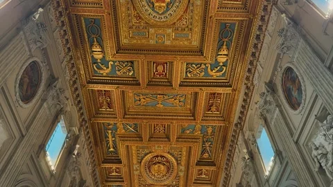 Saint John Lateran Interior 3 스톡 동영상 336023093