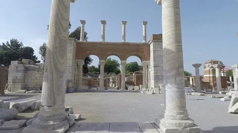 Saint John's Basilica columns and arches Stock Footage 146169210
