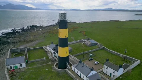 Saint John's Lighthouse, stationary level with beacon Stock Footage 236929723