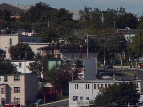 Saint John's an urban agglomeration medium shot Stock Footage 142126384