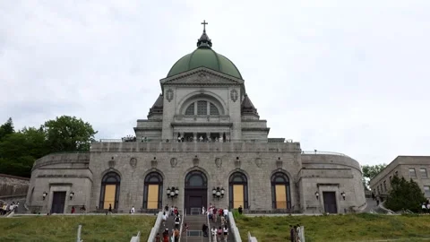 Saint Joseph's Oratory of Mount Royal park in Montreal, Quebec, Canada Video stock 331615978