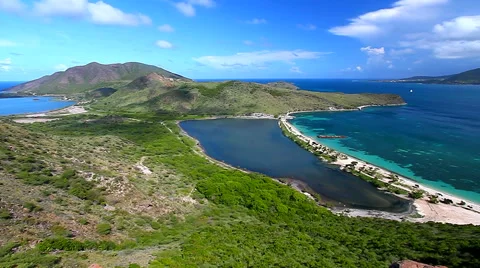 Saint Kitts Beach Landscape Video stock 47218744