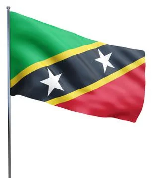 Saint Kitts Flag Image Stock Illustration
