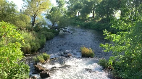 Saint Lawrence River in Canada, Quebec, Montreal Stock Footage 297318136