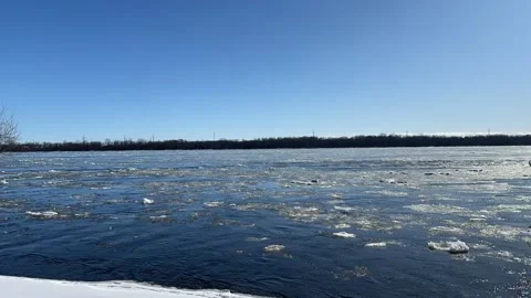 Saint Lawrence River in Canada, Quebec, Montreal Stock Footage 310616474