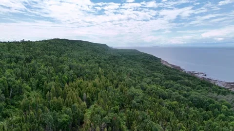 Saint Lawrence River near Saint Simon sur Mer, Quebec Stock Footage 280566438