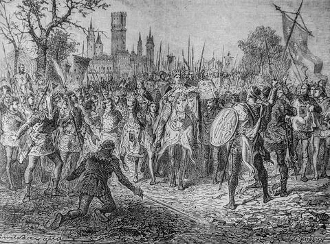 Saint louis et sa mere sauves par parisiens1226-1270, histoire populaire de f Illustration