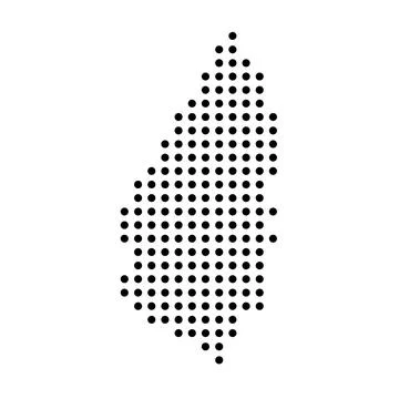 Saint Lucia dotted vector map Illustrazione stock