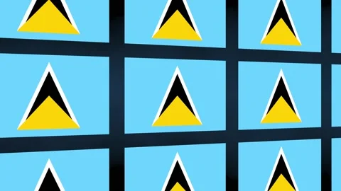 Saint Lucia Flag animation 3d, National Flag Background Abstract Illustration Stock Footage 228475095