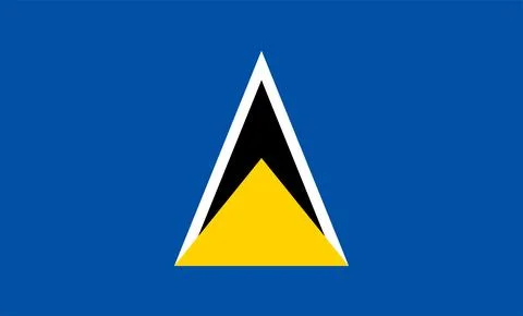 Saint Lucia Flag Design Stock Illustration