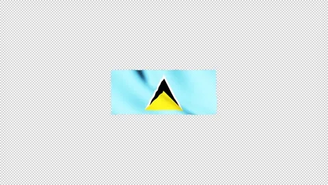 Saint Lucia flag fluttering in the wind Stock Footage 310221726