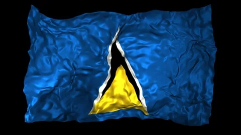 Saint Lucia flag Stock Footage 110848588