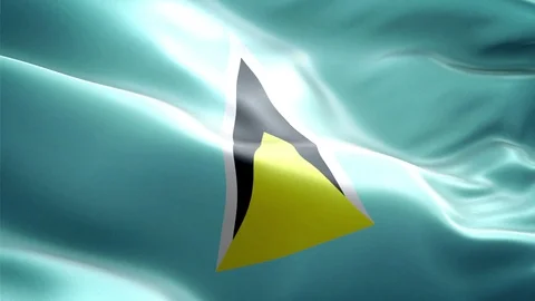 Saint Lucia Flag Stock Footage 116395611