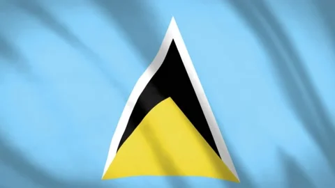 Saint Lucia Flag  Stock Footage 188158196