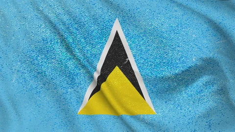 Saint Lucia flag Stock Footage 244147121