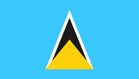 Saint Lucia flag icon in flat style. National sign vector illustration. Polit Stock Illustration