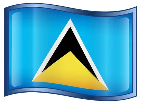 Saint lucia flag icon. Stock Illustration