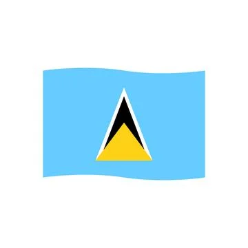 Saint lucia flag icon vector Stock Illustration