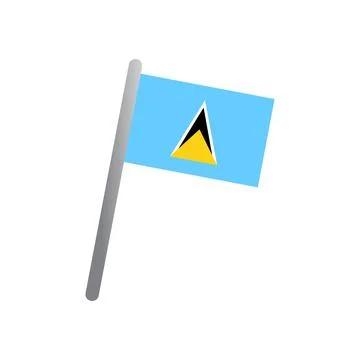 Saint lucia flag icon vector Stock Illustration