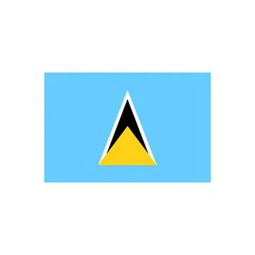 Saint lucia flag icon vector Stock Illustration
