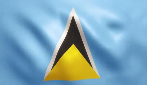 Saint Lucia Flag Stock Illustration